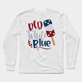 Red White and Blue Long Sleeve T-Shirt